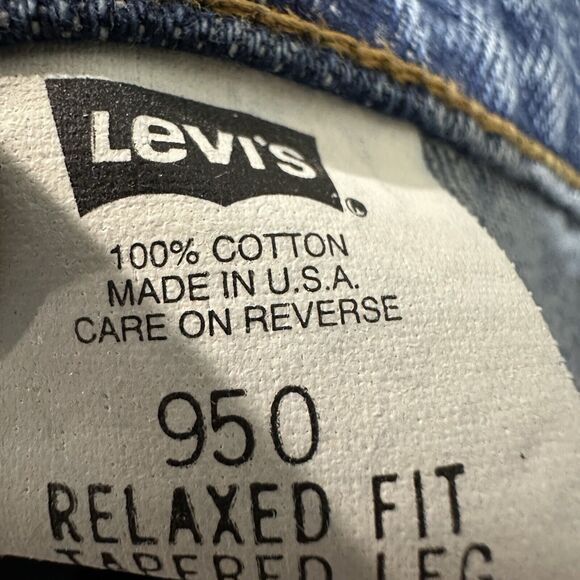 Vtg 90s Levi's 950 Relaxed Fit Tapered Leg High Orange Tab Jeans 22 W USA NWT - Picture 11 of 14